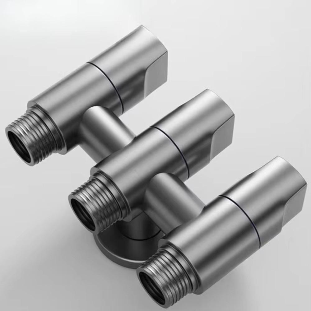 Independent Controls 3 Ways Angle Valve Stainless Steel Three Hole Faucet Bathroom Accessories