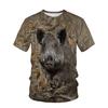 Outdoor Jungle Camouflage Summer Kids T-shirt Children 3D Print Tees Boy Girl Loose Round Neck Short Sleeve Tops