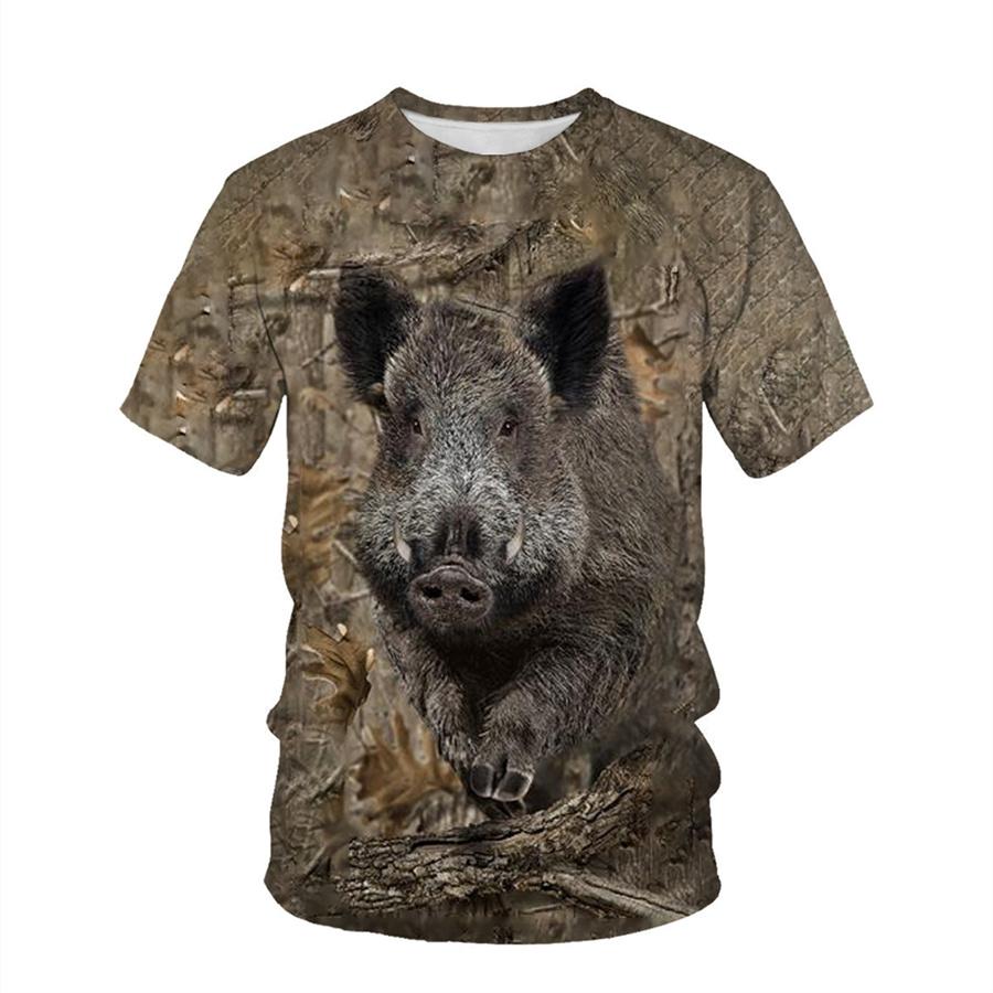 Outdoor Jungle Camouflage Summer Kids T-shirt Children 3D Print Tees Boy Girl Loose Round Neck Short Sleeve Tops