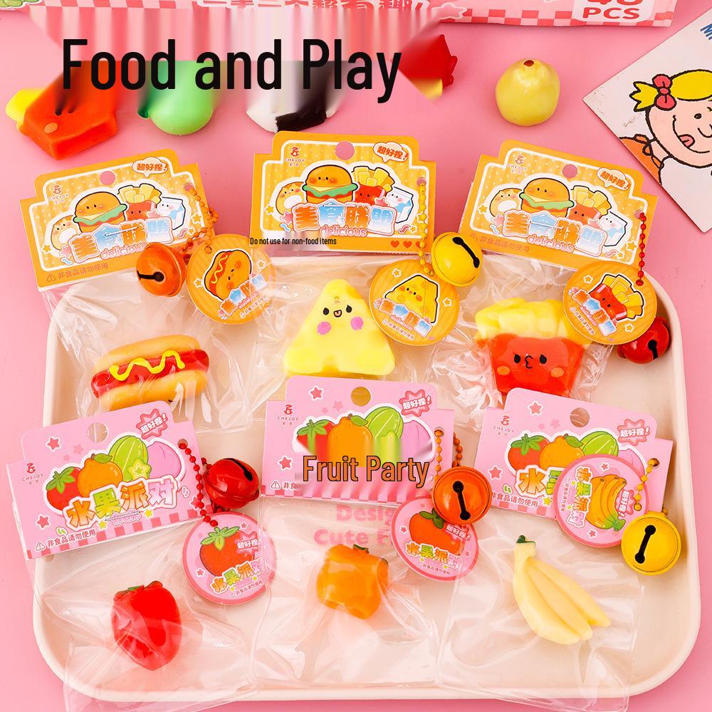 Cute Realistic Cartoon Food Squishy Toys: Slow Rebound Stress Relief Gifts for Children.
