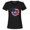 American Flag Sunflower Flower Star Women's T-Shirt Patriotic Shirts