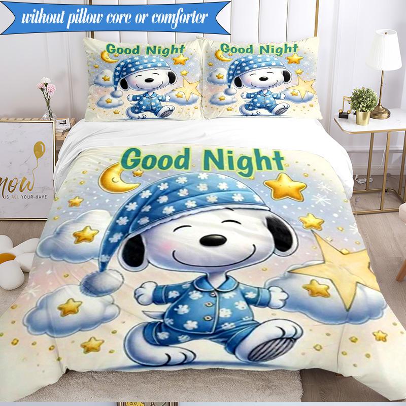 Cute Dog Sweet Dreams 3pcs K-pop music group Bedding set,Ideal for Bedroom, Dormitory,Including Duvet Cover And 2pcs Pillowcases,Fan gifts
