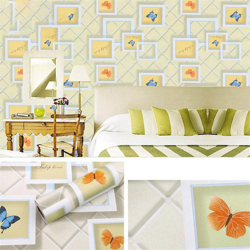 10м/20м ПВХ утолщенная геометрическая сетка дерево фон самоклеящиеся обои наклейки для ремонта отель домашний декор