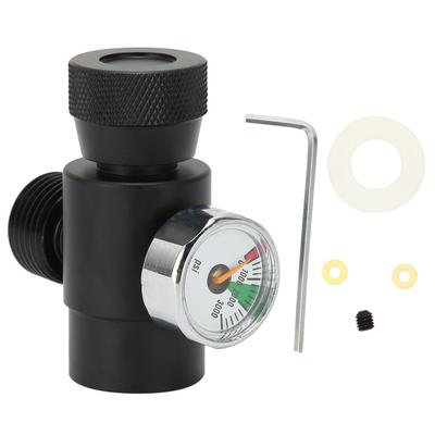 Адаптер-переходник для заправки баллона CO2 CGA320 // TR21-4 ASA 3000psi Манометр Черный