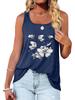 Женская модная майка с принтом под горло, летняя повседневная футболка без рукавов