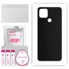 apgo Protective Skin Sticker for the Back Compatible with Oppo A15, Wrap Film, Foil, Vinyl - Pattern Carbon Black