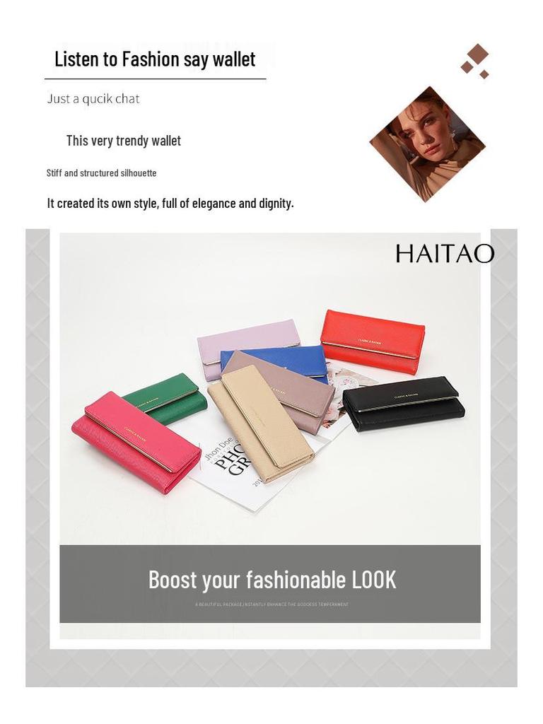 Women's Retro Tri-fold Leather Wallet - Large Capacity Clutch