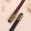 Belt Genuine Leather Women'S Belt Women'S Decorative Cowhide Smooth Buckle Business Belt Can Be