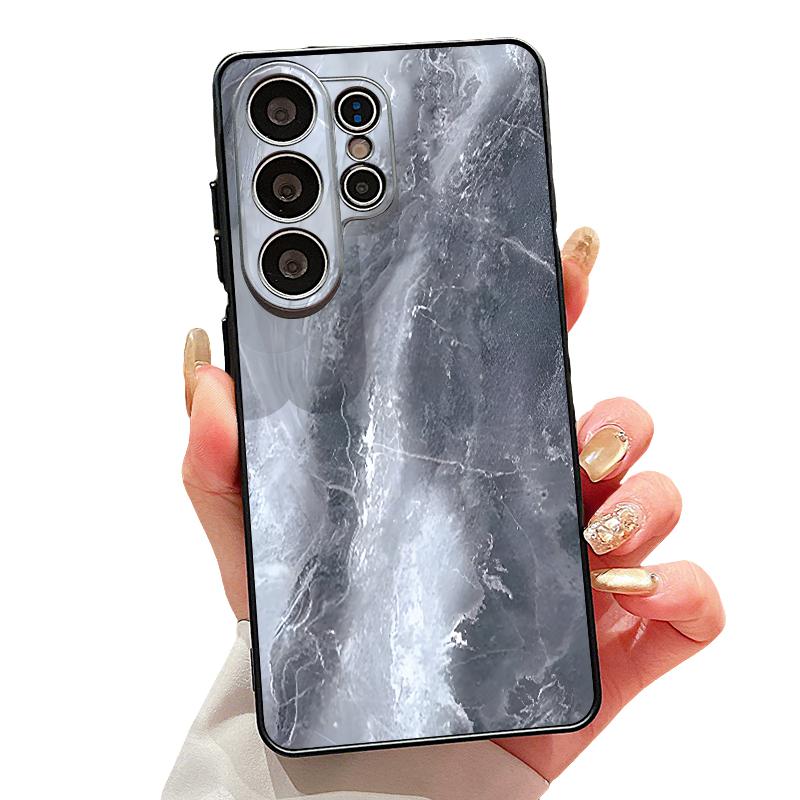 Чехол из песчаника и мрамора для Samsung S26 S25 Ultra S24 Plus S23 FE S22 Ultra A55 A56 A17 A37 A57 5G, гибридный чехол из ТПУ+ПК с ощущением кожи, магнитный чехол для телефона