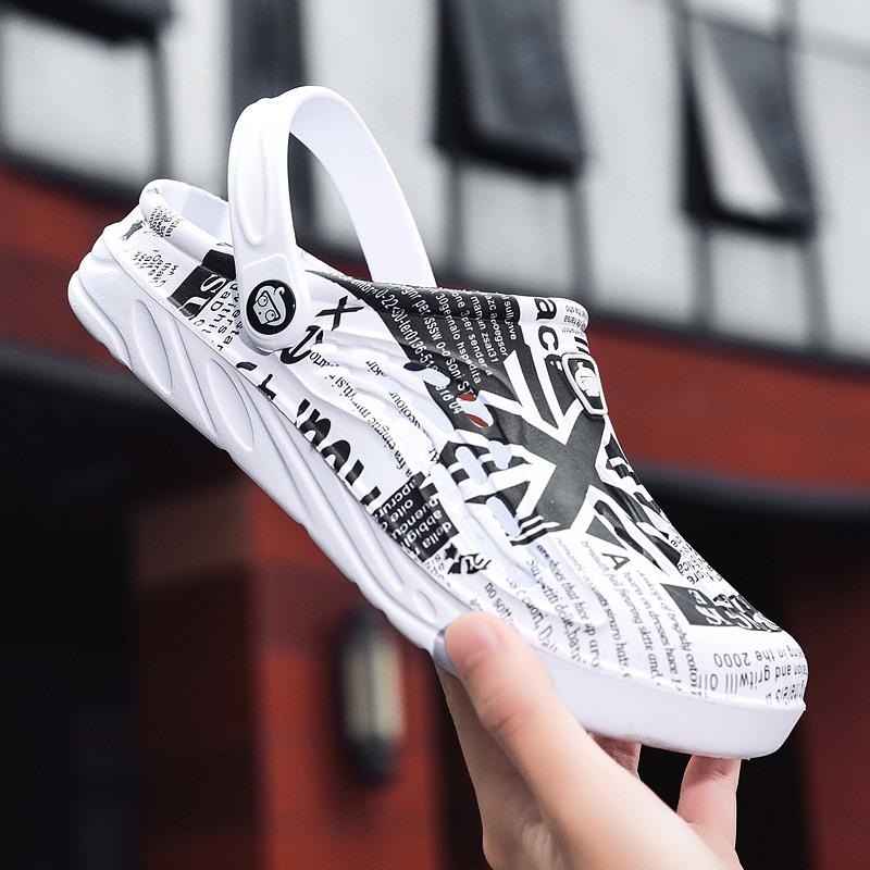 Новые летние мужские сабо, сандалии, легкие пляжные тапочки из ЭВА, нескользящие мюли, мужские и женские садовые туфли-сабо, повседневные шлепанцы