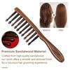 Sandalwood Scalp Massage Comb Wide Teeth Anti-static Hair Growth Men Women Head Massager Brush Wooden Manual Gua Sha Comb(Random Color)