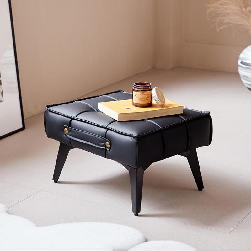 Элегантный журнальный столик для гостиной Устойчивый к пятнам пуфик для дивана Пуфик-подставка для ног с ручкой Широкая удобная скамья для обуви