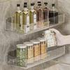 Punch-Free Transparent Wall-Mounted Kitchen Spice Rack