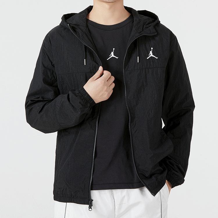 Jordan SS22 Твердая ветровка Мужские топы Черный DJ0253-010