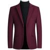 Business Casual Woolen Blazer Men Autumn Solid Men Blazer Long Sleeve Blazers for Men