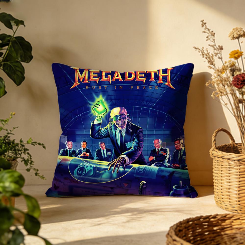 Hot MMegadethses Cushion Cover Versatile DoubleSided Pillow Case Fit for Sofa Bed Car Daily Decor