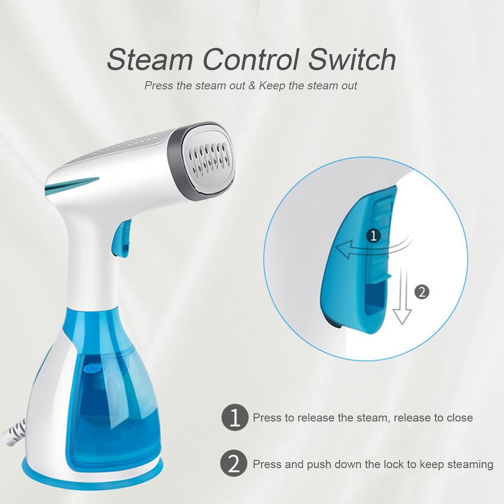 1500W Handheld Clothes Garment Fabric Steamer 280mL Steamer Hand Steam Iron Portable Ironing