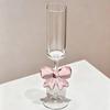 Бокалы для вина Yousheng, флейты для шампанского с 3D розовым украшением в виде бабочки, стекло, имитирующее хрусталь, свадебная вечеринка, годовщина, бокалы для вина