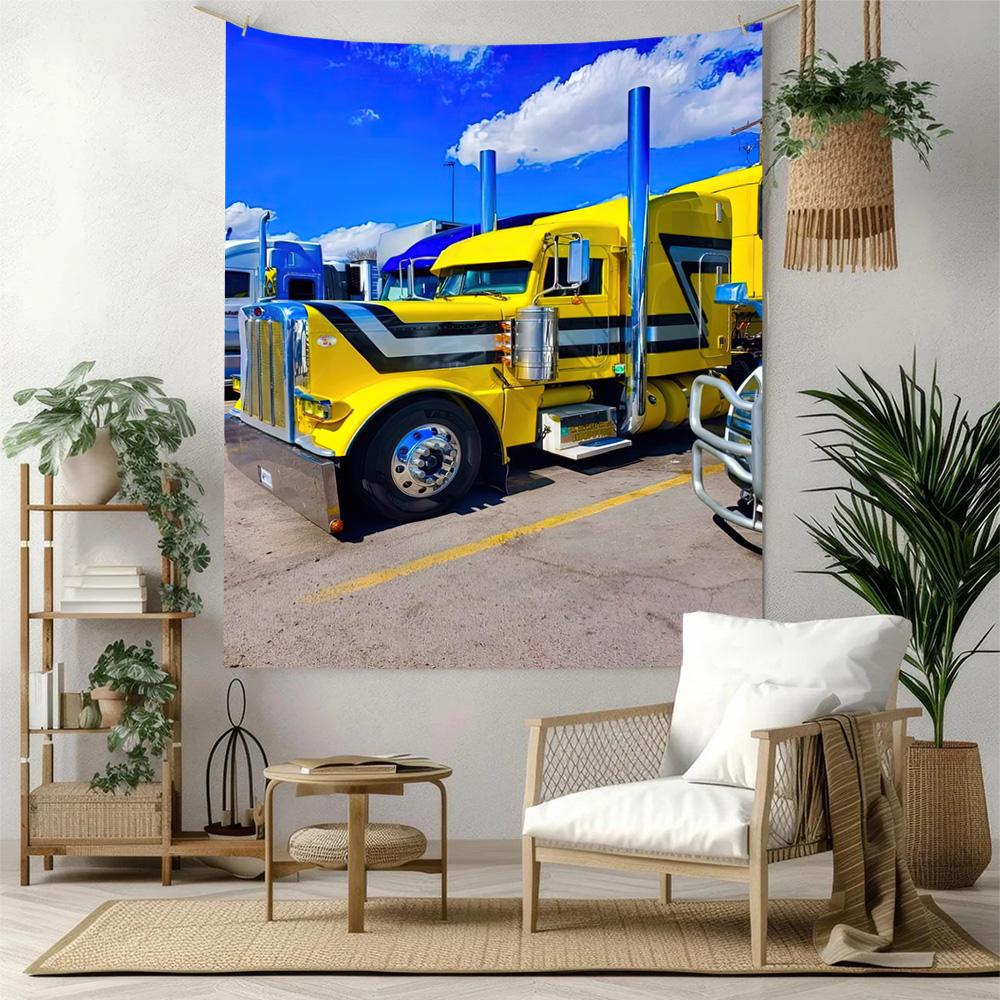 Kw Heavy Trucks Wall Decor Tapestry Art For Pet Memorial Birthdaywedding Party Backdrop Family Gift