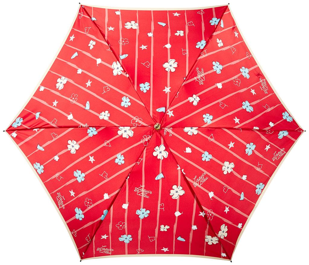 Зонт MOONBAT LANVIN en Bleu с цветочным и морским мотивом, складной, стильный, с цветочным узором, милый, женский, красный, ребро, 55 см [Lanvin Blue]