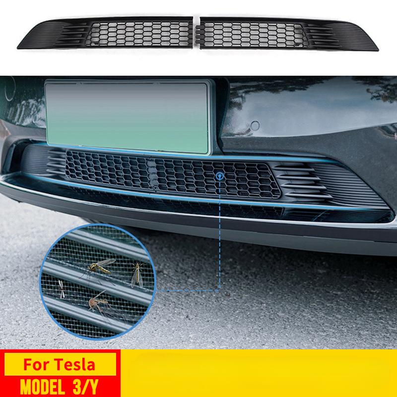Front Grill Guard Grille Insects Mesh for Tesla Model Y 3 Air Inlet Vent Cover Bumper Grid Filter Accessories