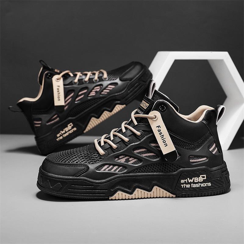 Мужская обувь из дышащей сетки, повседневная обувь для сноуборда, высокая платформа, спортивная модная обувь