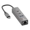 4 in 1 Gigabit Ethernet Adapter 1000 Mbps LAN USB 3.0 Data Transfer PD 100W Charging Type C Hub