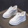 Little White Shoes Women's Autumn New Versatile Casual Sports Shoes Thick Soles Increase Height and Show Thinness Muffin Board Shoes Women