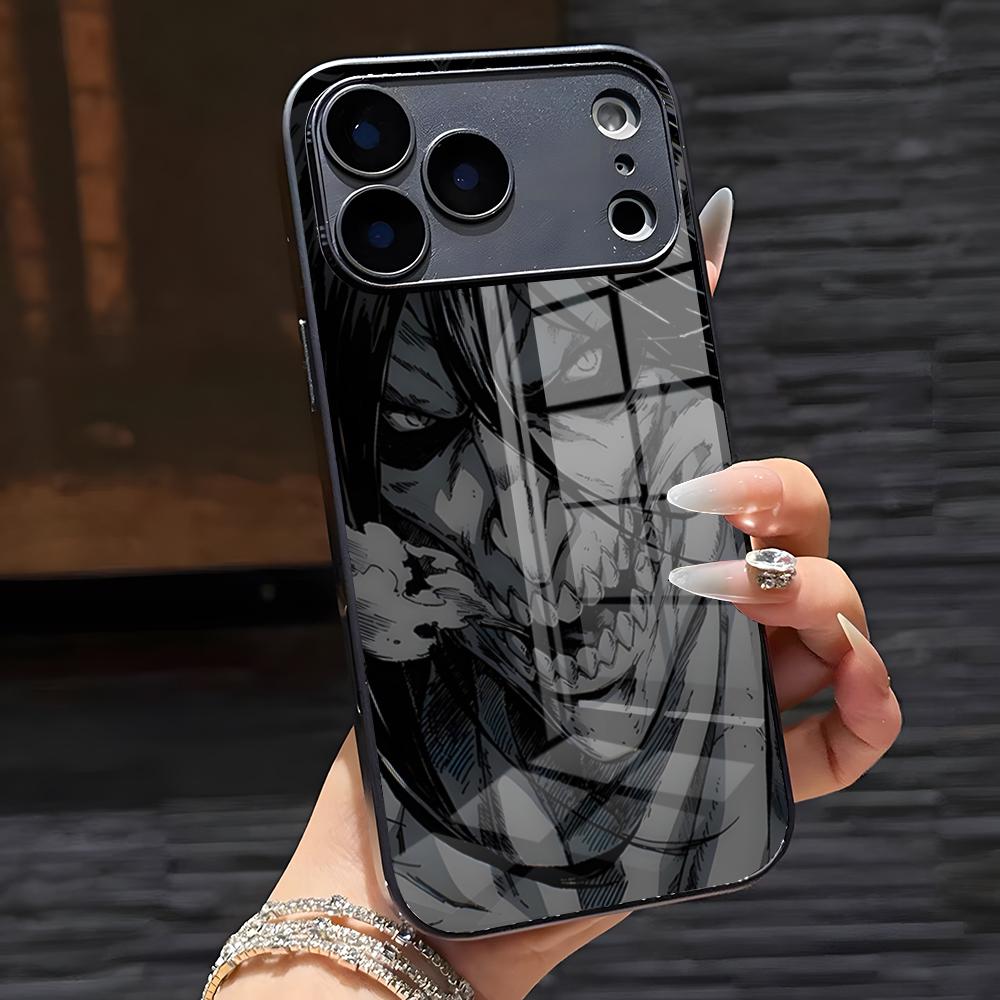 Attack On Titan Phone Case For IPhone 17 Pro Max 16 15 14 Pro Max 13 11 X Xs Xr 8 7Plus Glass Cover