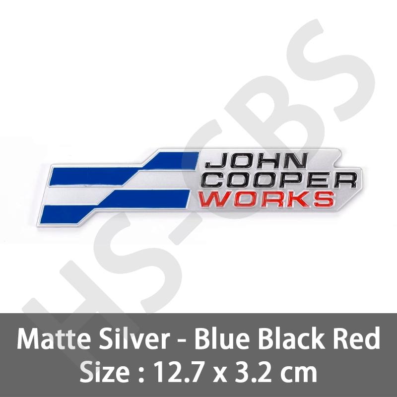 3D Metal Car Stickers John Cooper Works Emblem JCW Rear Trunk Badge Decal For J01 U25 F57 R53 R55 R56 R58 Car Styling Logo