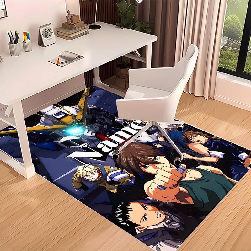 Custom personalization Mobile Suit Gundam Print Area Rug - Soft, Washable Non-Slip Indoor Mat,Living Room,Home&Office Decorative Rug