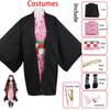 Ysir аниме Nezuko Косплэй костюм кимоно Devil Hunter Kamado Nezuko костюм парик женское кимоно для девочек униформа одежда