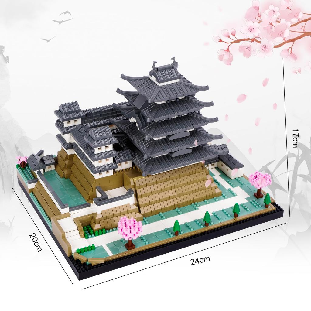 LULUFUN Замок Химэдзи Микроблоки Всемирное наследие Хобби 3037 шт.