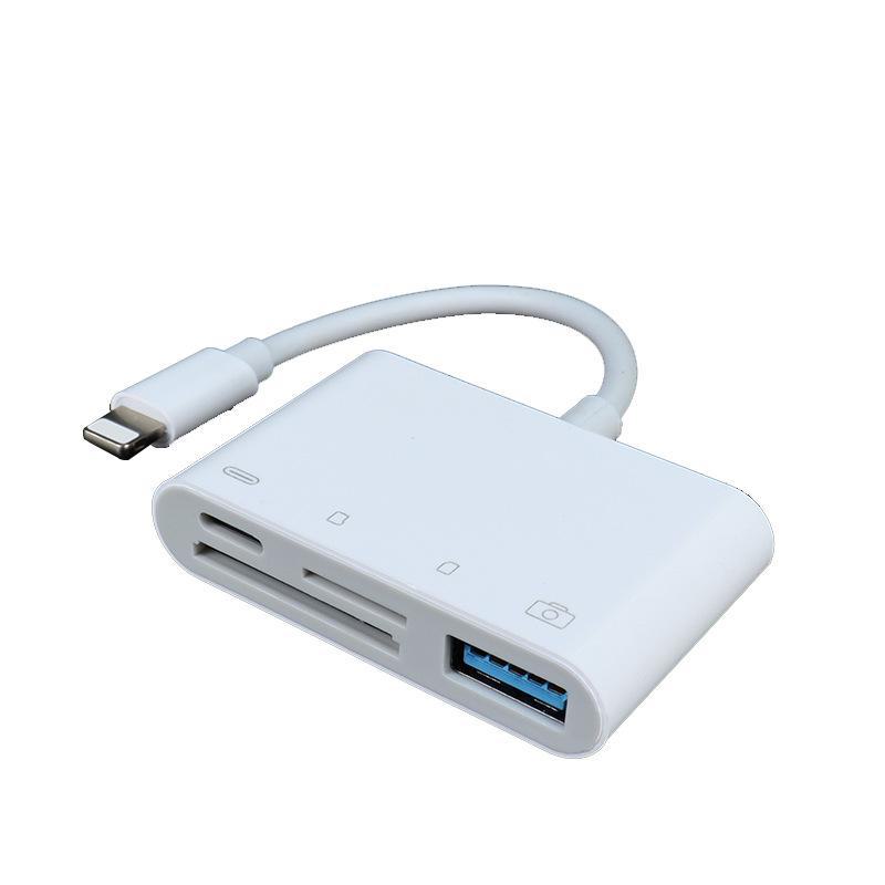 Универсальный картридер для Apple 12/13/14 Pro Max, USB-флеш-накопителей, SD, камер Canon и TF USB