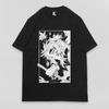 Summer Anime Printed T-shirt Men's Women's Japanese Cartoon T-shirt Casual Overszied Y2k Heavy Cotton Hip Hop Men's Clothing Tee