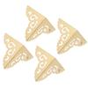 4 Pack Furniture Corner Protector Wooden Desk Edge Jewelry Gift Box Cabinet Corner Guard Set Brass