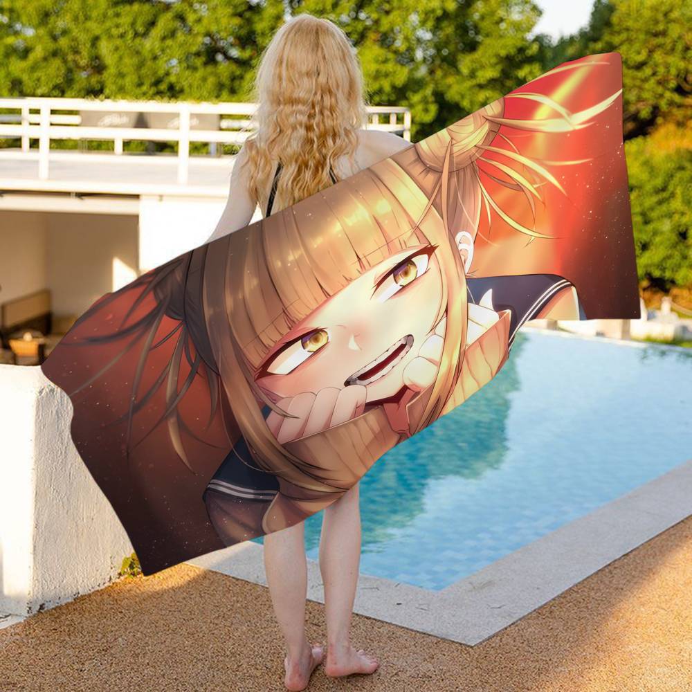 H-Himikos Toga My Hero AcademiaS Classic Big Microfiber Beach Towels Quick Dry Towel Sand Beach Towels Pool Towel for Travel Swim