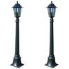VidaXL 2x Garden Lamps Path Light Patio Lighting Garden Lantern Standing Lamp for Backyard 3057506