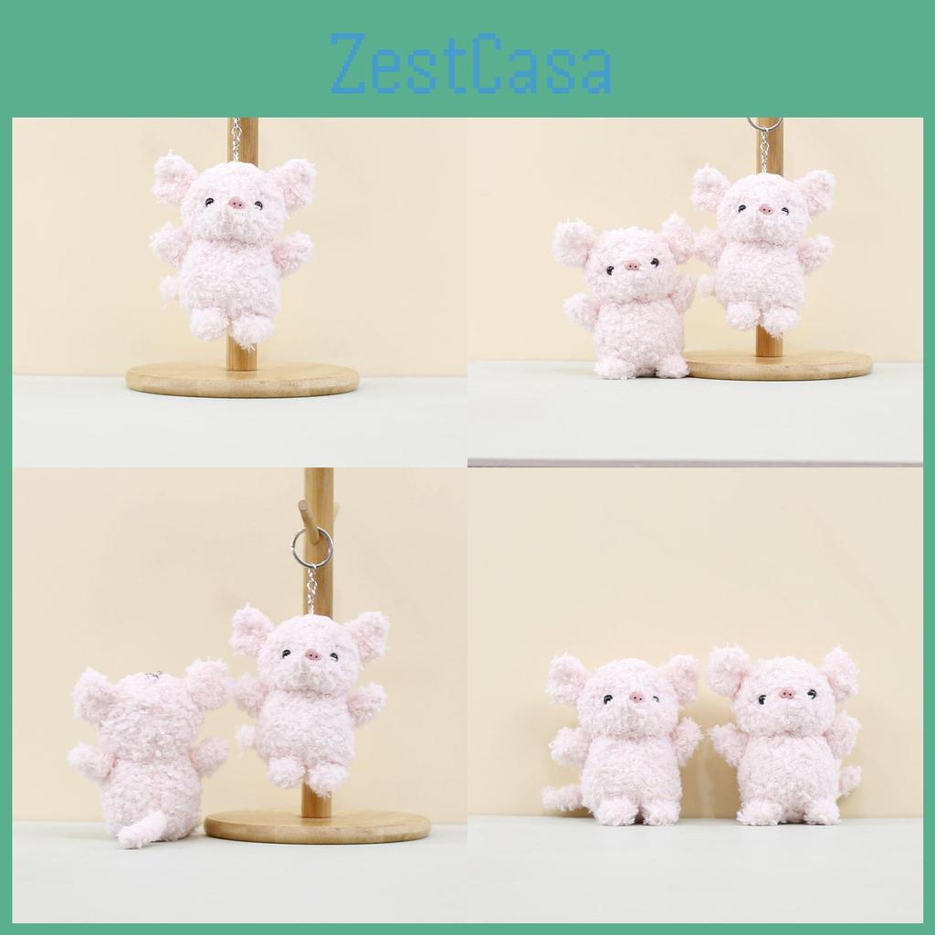 Очаровательная миниатюрная плюшевая игрушка-поросенок, мягкая, приятная на ощупь, из кораллового флиса, брелок-кукла для сумок