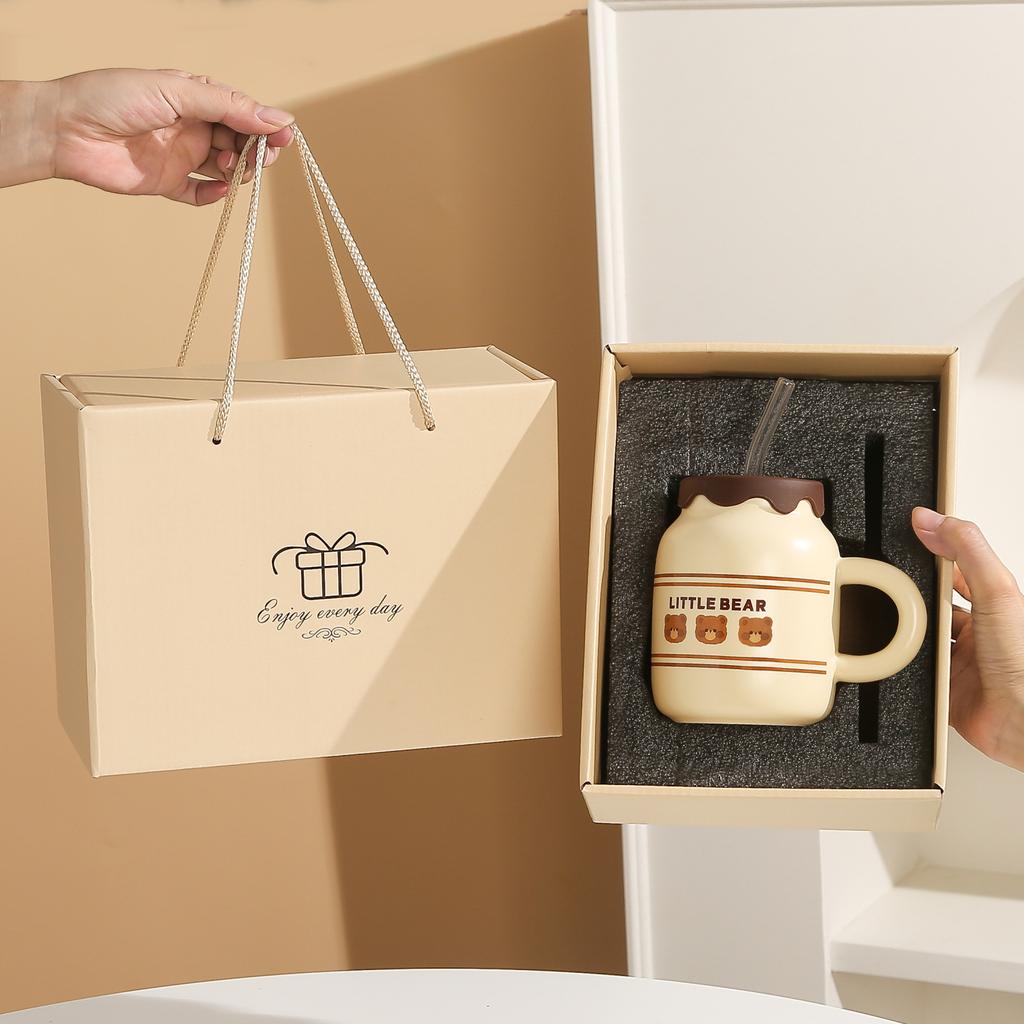 Mug Ceramic Water Cup Creative Gift Event Gift Gift Box Cup Cream Color Store Celebration Advertising