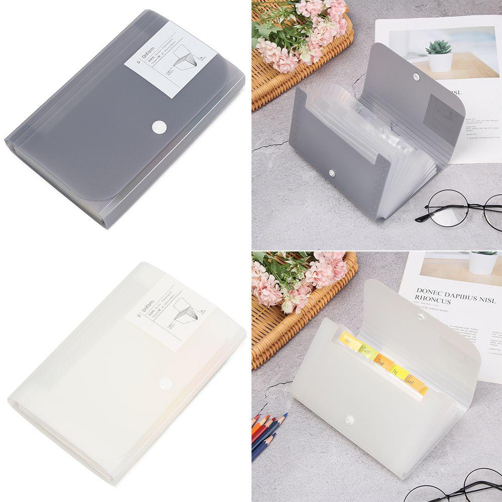 A6 Office Supplies File Case Plastic 12 Pockets File Folder Document Bag Paper Organizer