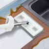 Stainless Steel Long Handle Mini Mop 360 Degree Rotatable Mop Head Flat Mop with Drain Scraper Hygienic Cleaning Tool