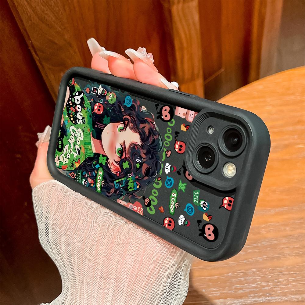 Мягкие силиконовые квадратные лестницы с мультяшным узором, полное покрытие, защита камеры, противоударный чехол для Huawei Honor Xiaomi Redmi Samsung