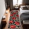 Leopard Red Lips Runner Rug Abstract Love Valentine's Day Carpet Valentine's Day Romantic Atmosphere Home Decoration Carpet