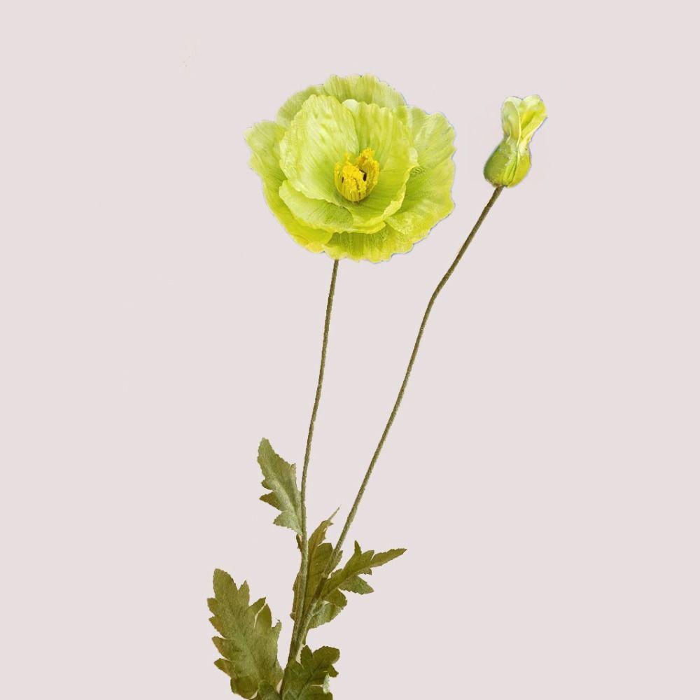 Large Fake Poppies Beautiful Artificial Flowers Silk Flower Poppies branch  New Year's Decor