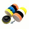 Practical 11pcs/set Polishing Disc Self-adhesive Buffing Waxing Sponge Wool Wheel Pad