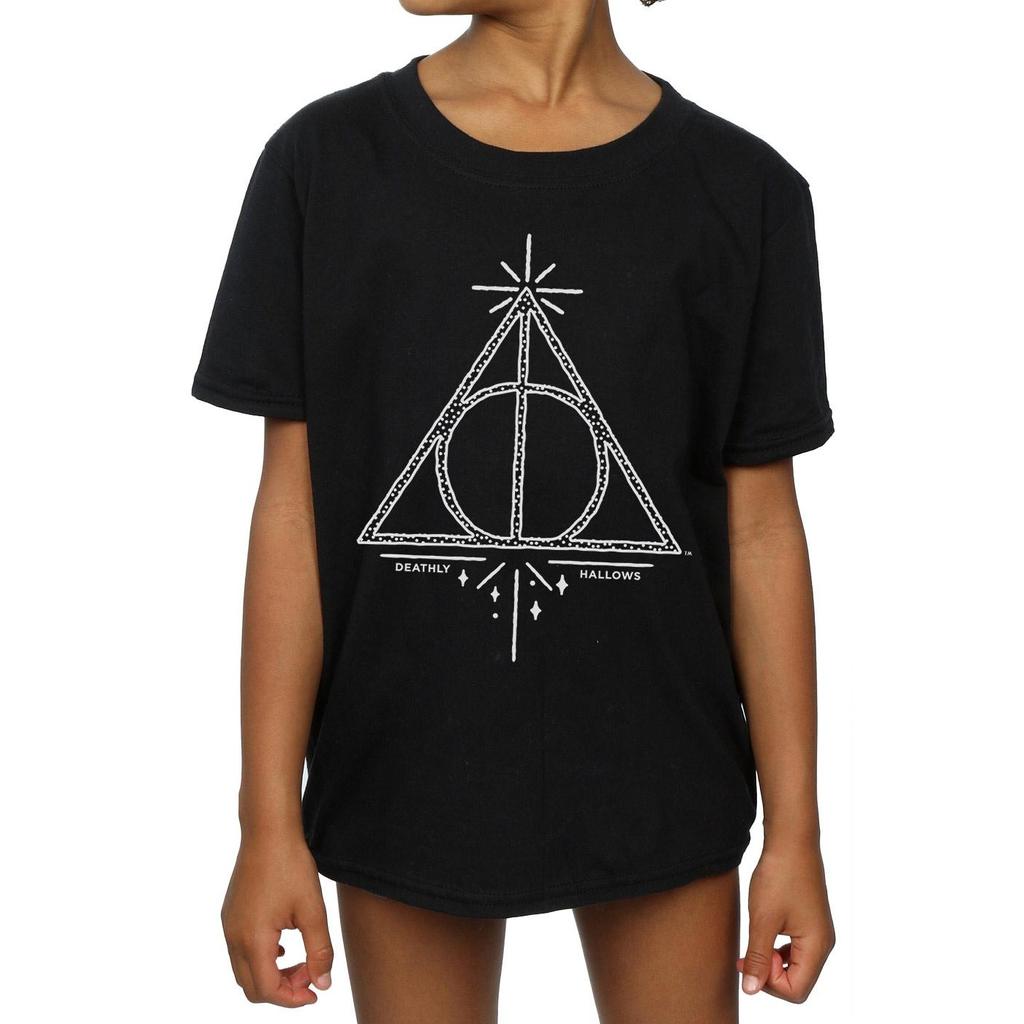 HARRY POTTER Хлопковая футболка с символом Даров Смерти для девочек