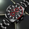 DEYROS Luxury Men's Watch Fashion Men's Calendar Stainless Steel Strap Quartz Watch Casual Men's Watches Mens Gift
