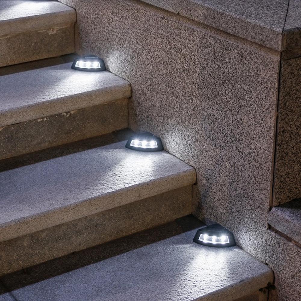 4PCS Solar Step Lamp Outdoor Home Garden Staircase Patio Lights Steps Walkway Lights Solar Lamp Outdoor LED Decorative Lights