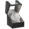 Automatic Watch Made In Mabuchi Motor Automatic Single Watch Storage Case Winder, Japan, Winder, (Black Leather-125B)